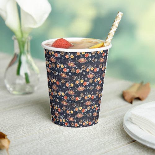 Vintage Pattern Bingata Ume blossoms cherry  Paper Cups