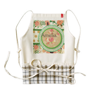 vintage pattern collage,typography,inspirational,s zazzle HEART apron