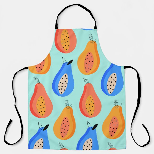 vintage pattern. Cute citrus summer fruit. illustr Apron (Front)