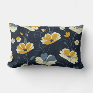 Vintage pattern, elegant floral design lumbar pillow