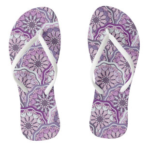 Vintage Pattern Flip Flops