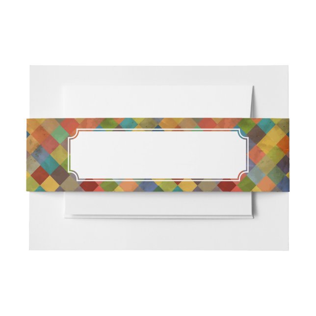 Vintage pattern. Geometric. Invitation Belly Band (Front Example)