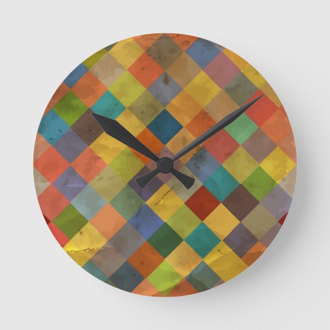Vintage pattern. Geometric. Round Clock (Front)