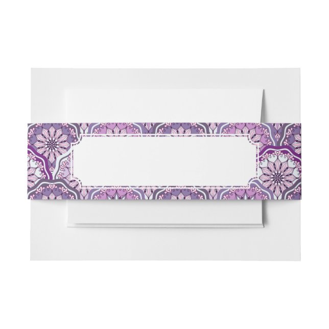 Vintage Pattern Invitation Belly Band (Front Example)