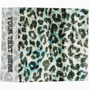 Vintage pattern leopard fur abstract texture 3 ring binder