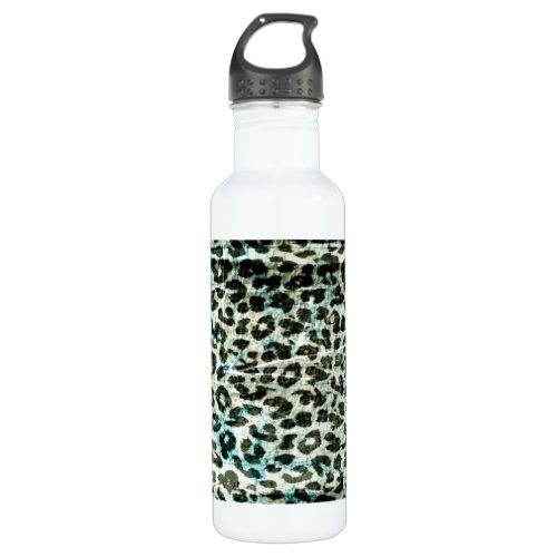 Vintage pattern leopard fur abstract texture 5 water bottle