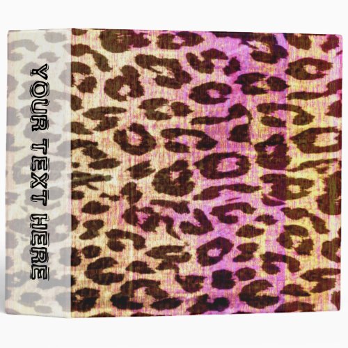 Vintage pattern leopard fur texture binder