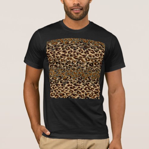 Vintage pattern leopard fur texture T_Shirt