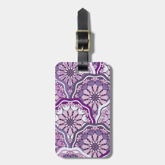 Vintage Pattern Luggage Tag (Front Vertical)