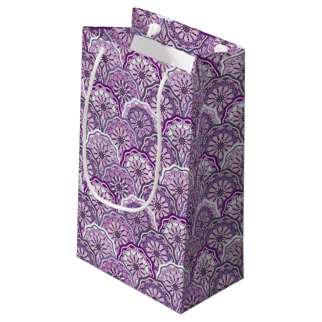 Vintage Pattern Small Gift Bag (Back Angled)