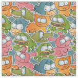 Vintage pattern with cartoon animals fabric