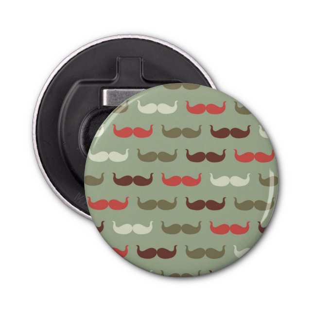 Vintage pattern with mustache bottle opener (Front)