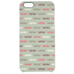 Vintage pattern with mustache clear iPhone 6 plus case