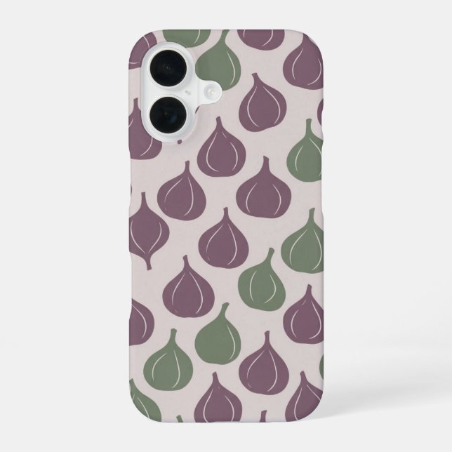 Vintage Pattern with Stylized Figs iPhone Case (Back)