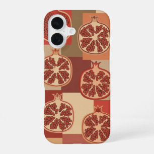 Vintage Pattern with Stylized Pomegranates iPhone 16 Case