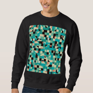 Vintage pattern with triangles and circles. sweatshirt