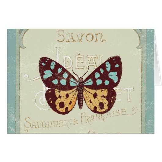 Vintage Patterned Butterfly Cards (Front Horizontal)
