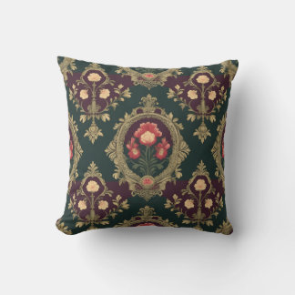 vintage patterns throw pillow