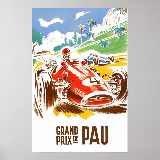Vintage Pau Grand Prix Poster (Front)