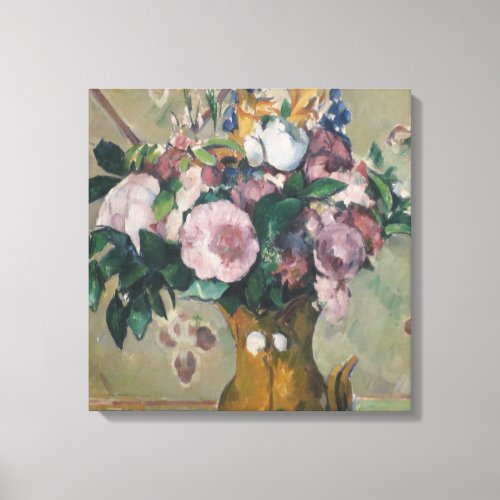 Vintage Paul Cezanne Vase of Flowers Canvas Print