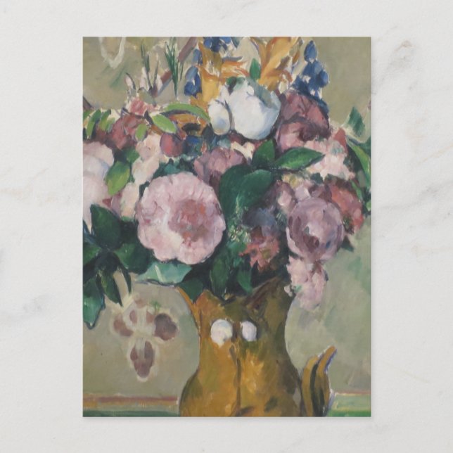 Vintage Paul Cezanne Vase of Flowers Postcard (Front)