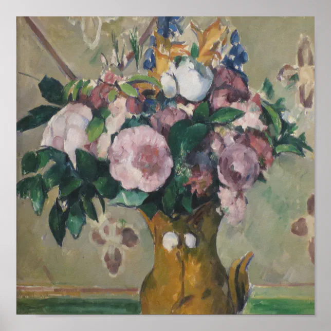 Vintage Paul Cezanne Vase of Flowers Poster | Zazzle