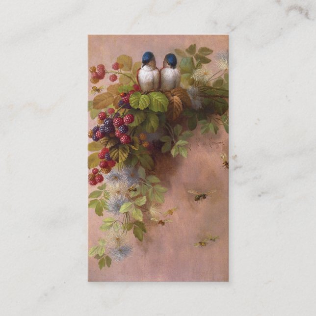 Vintage Paul de Longpre Custom Business Card (Front)