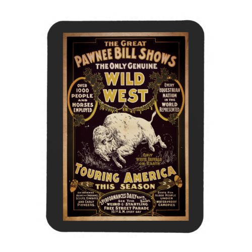 Vintage Pawnee Bill Wild West Show Magnet