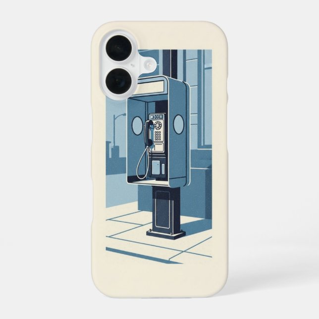 Vintage Payphone Box iPhone Case (Back)