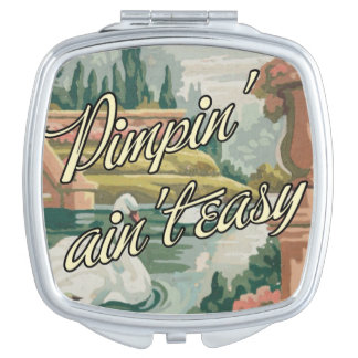 Vintage PBN Swans Mirror "Pimpin' Ain't Easy"