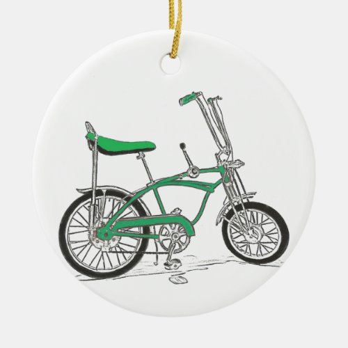 Vintage Pea Picker Green Sting Ray Bike Bicycle Ceramic Ornament