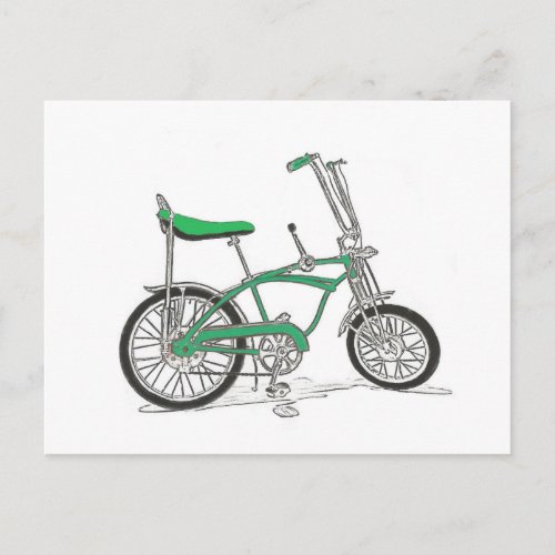 Vintage Pea Picker Green Sting Ray Bike Bicycle Postcard