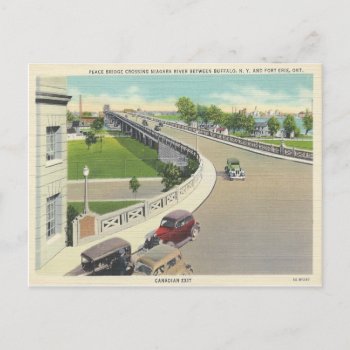 Vintage Peace Bridge Crossing New York  Ontario Postcard by thedustyattic at Zazzle