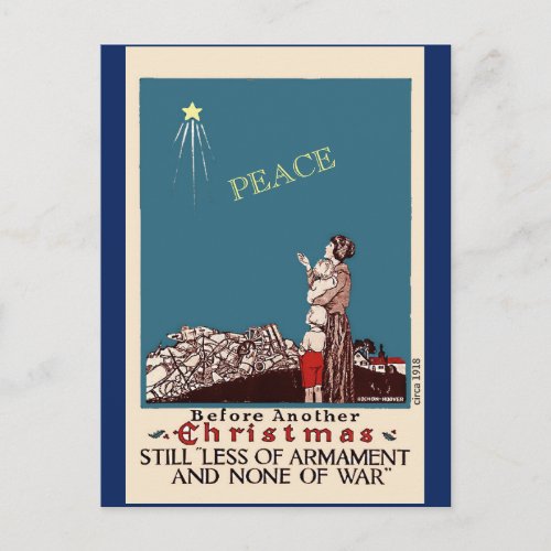 Vintage Peace Christmas circa 1918 altered art Postcard