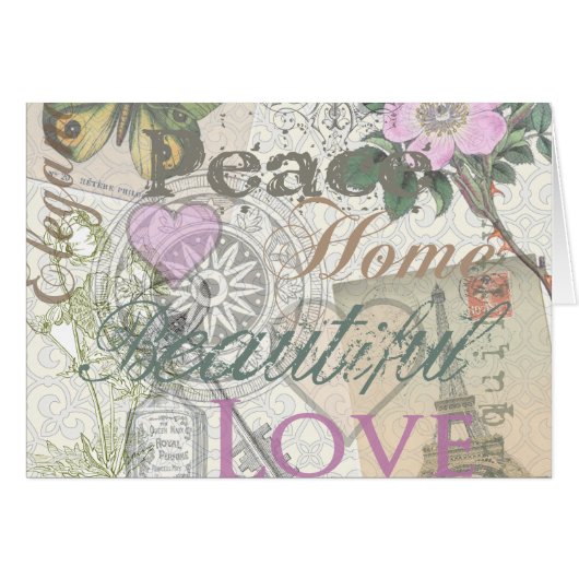 Vintage Peace Home Beautiful Love (Front Horizontal)
