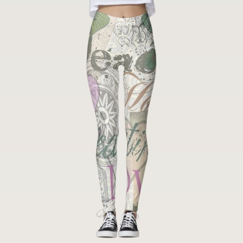 Vintage Peace Home Beautiful Love Leggings