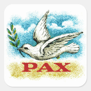 Vintage Peace on Earth Square Sticker