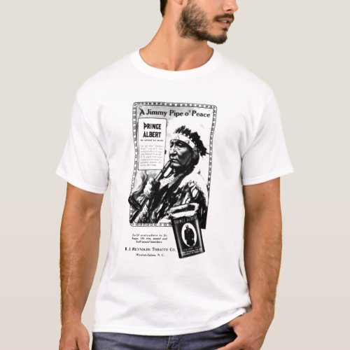 Vintage Peace Pipe Smoker Ad T_Shirt