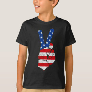 Baseball American Flag - USA Red White & Blue Boy's Cotton Youth