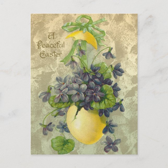 Vintage Peaceful Easter Holiday Postcard (Front)