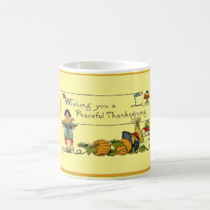 Vintage Peaceful Thanksgiving Coffee Mug