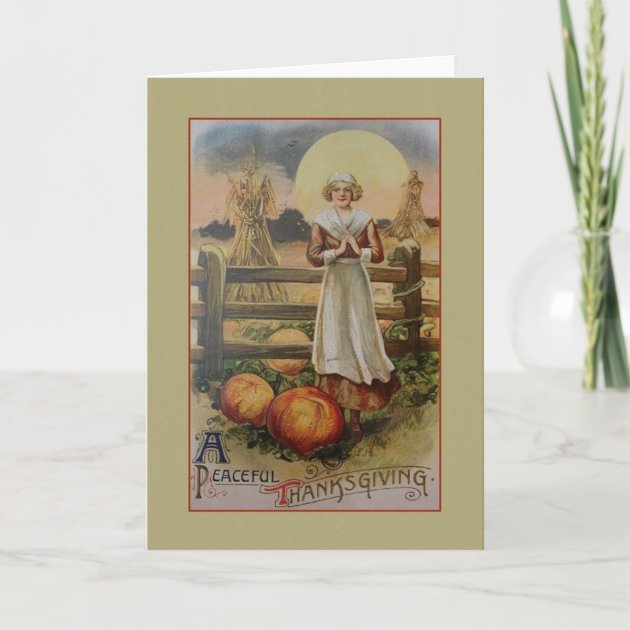 Vintage Peaceful Thanksgiving Greeting Card