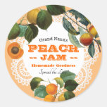 Vintage Peach Jam Label at Zazzle