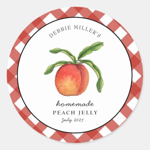 Vintage Peach Jelly Country style Classic Round Sticker