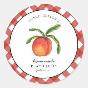 Vintage Peach Jelly Country style Classic Round Sticker
