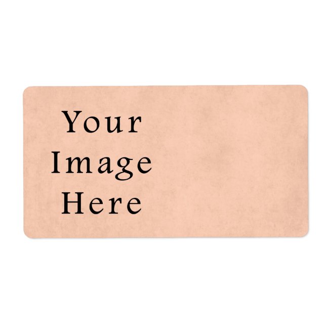 Vintage Peach Pink Parchment Paper Background Label (Front)