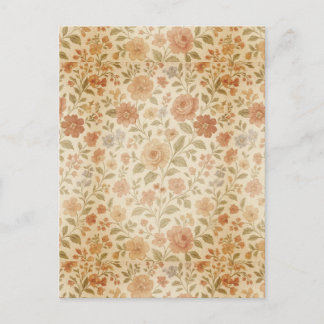 Vintage Peach Rose Postcard