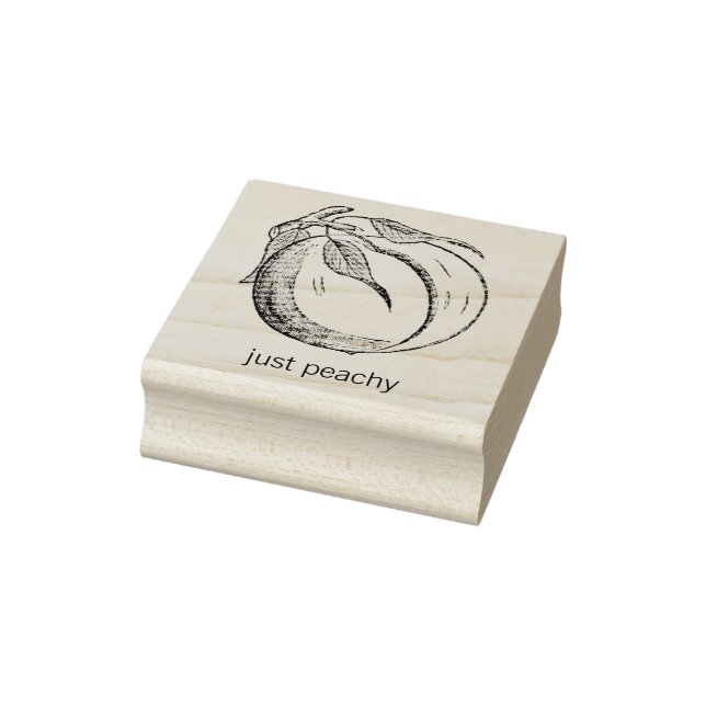 Vintage Peach Rubber Stamp (Stamp)