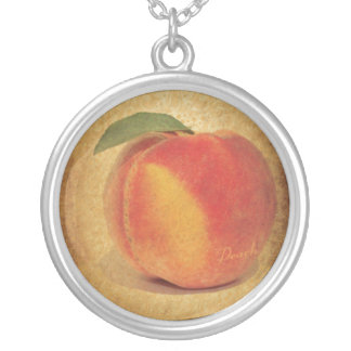 Vintage Peach Silver Plated Necklace