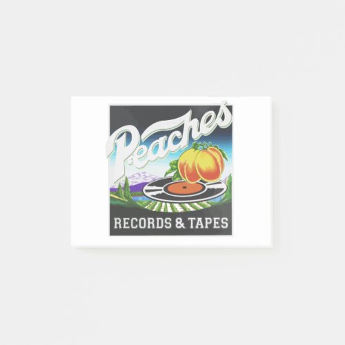Vintage Peaches Records  Tapes Logo Post_it Notes